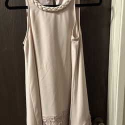 Pale Pink Floral Lace Women’s Dress Size S