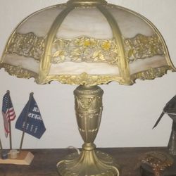 Slag Glass 1920s Lamp Royal Art Lamp Company 