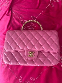 Rose pink chanel flap