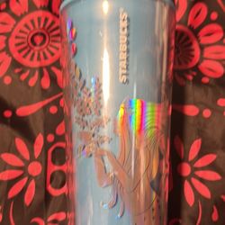 Starbucks 24oz Christmas Holiday 2021 Siren Mermaid blue 