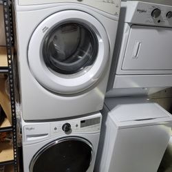 Whirlpool Front Load Washer And Stackable Gas Dryer Set 