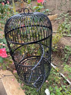 Vintage-Style Wire Birdcage Garden Planter