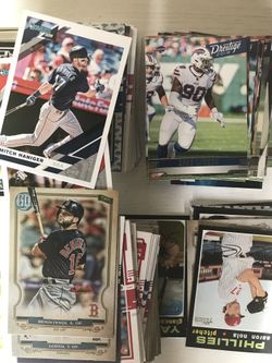 150 baseball and football card lot