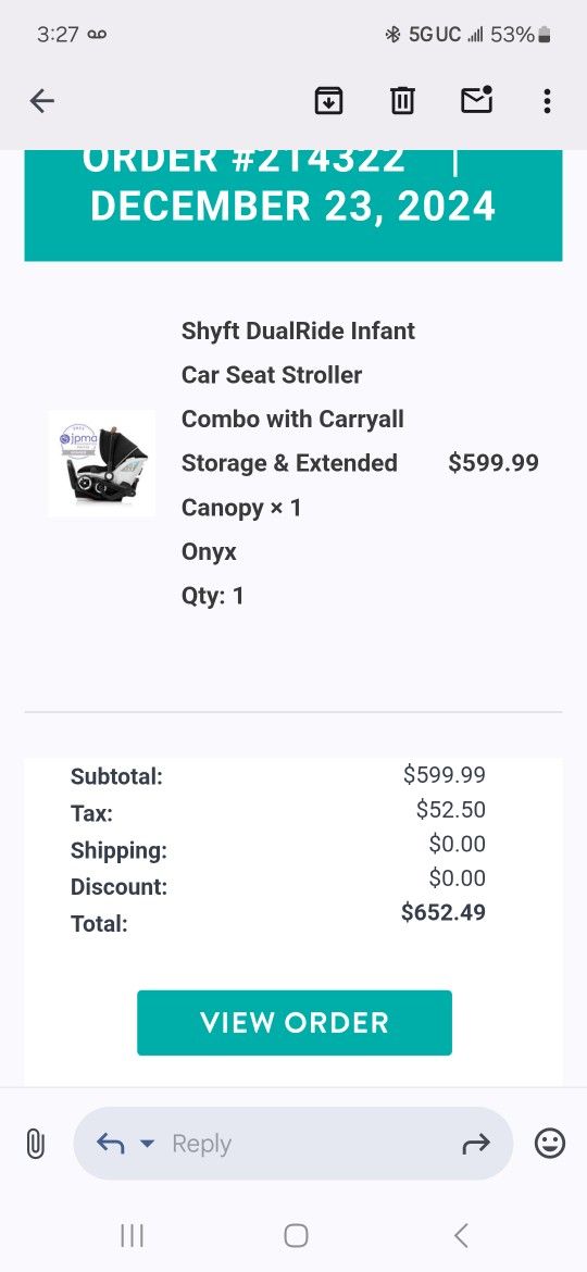 Evenflo Shyft Dualride Carseat