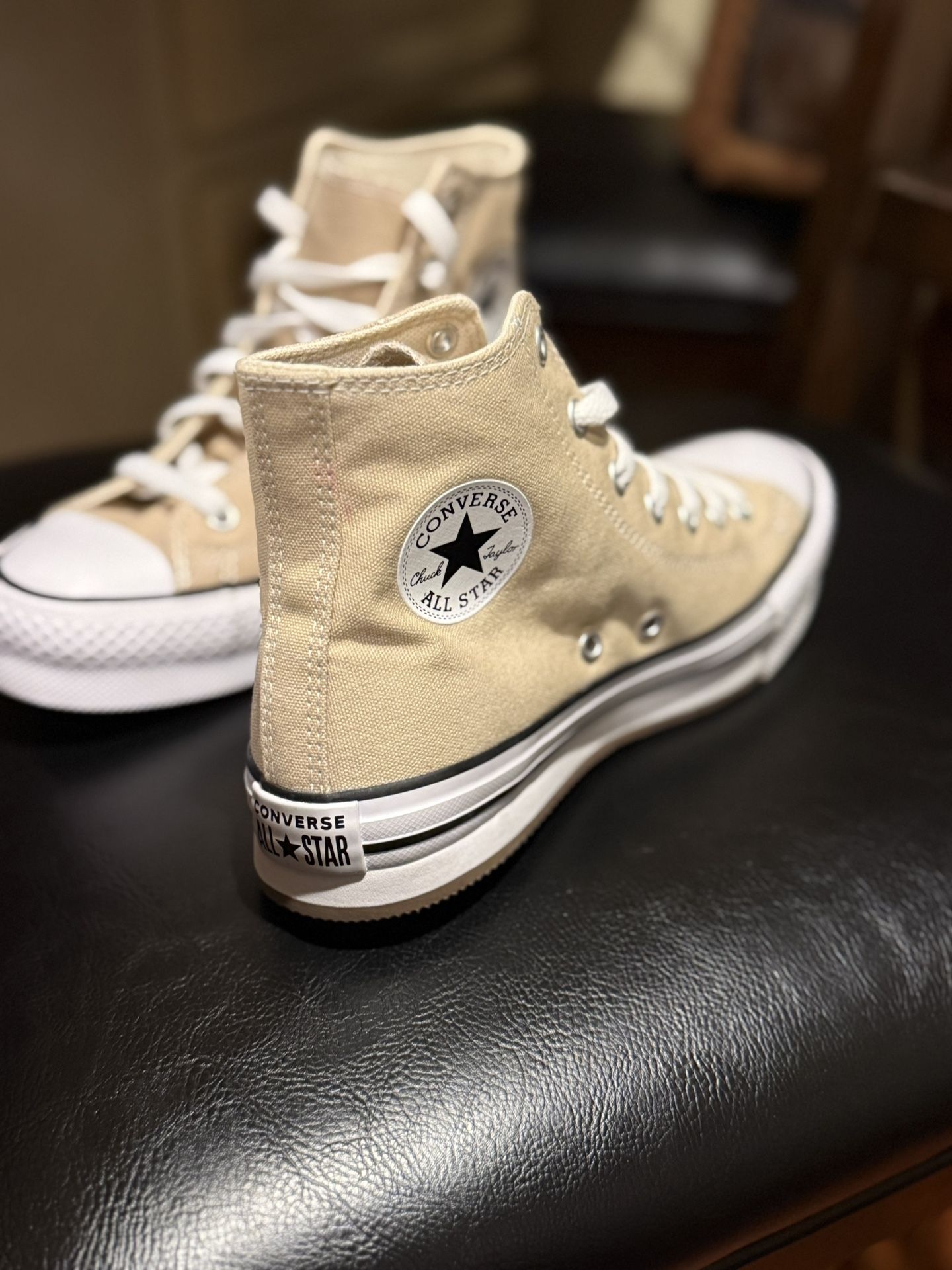 Converse ALL STAR Shoes Khaki Colored Size 5