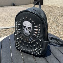 Mini Skull Leather Backpack 