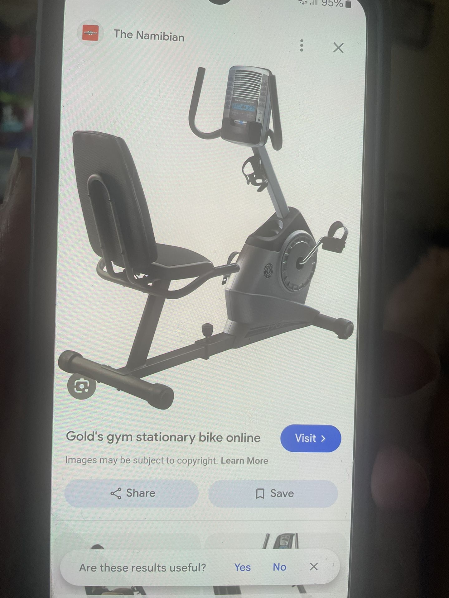 Golds Gym Power Spin 390R Recumbent stationary bike
