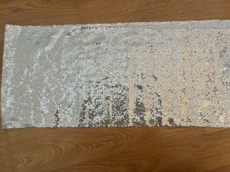 Silver Sequin Table Runner - 12*108 inches