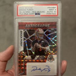 Brock Purdy RAM Color Match PSA 9
