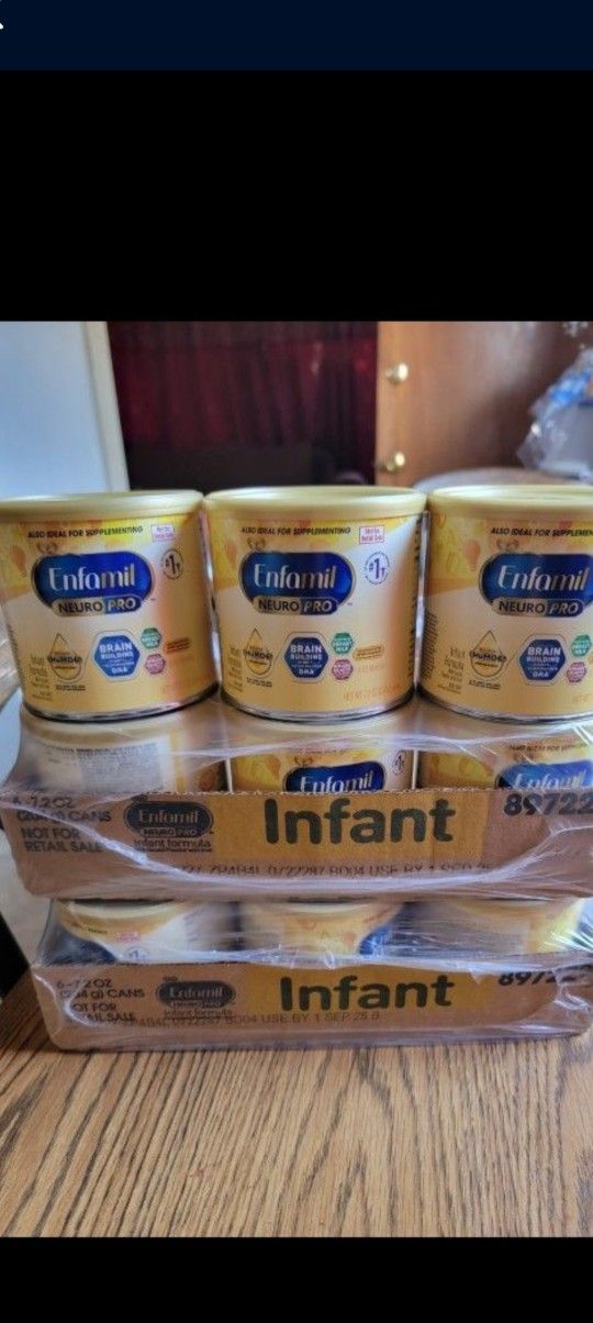 ENFAMIL NUERO PRO 7.2 OUNCE 18 CANS AVAILABLE FOR $220 CASH ALL BRAND NEW & SEALED (DELIVERY IS AVAILABLE)