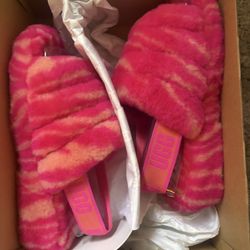 Pink Ugg Zebra Slides  (OBO)