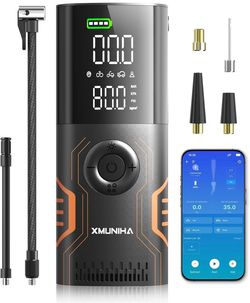 Tire Inflator Portable Air Compressor - Smart APP Control Bike Pump, All-in-One