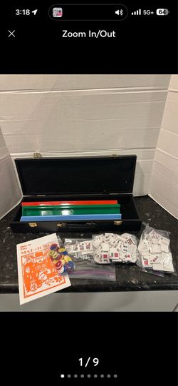 Vintage Marjhong set complete with instructions in a nice black carry  case