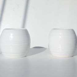 Pair Of Glazed Ceramic Plant Pot/ Plant Planter/ Flower Pot  Set Of 2  Patio Garden 