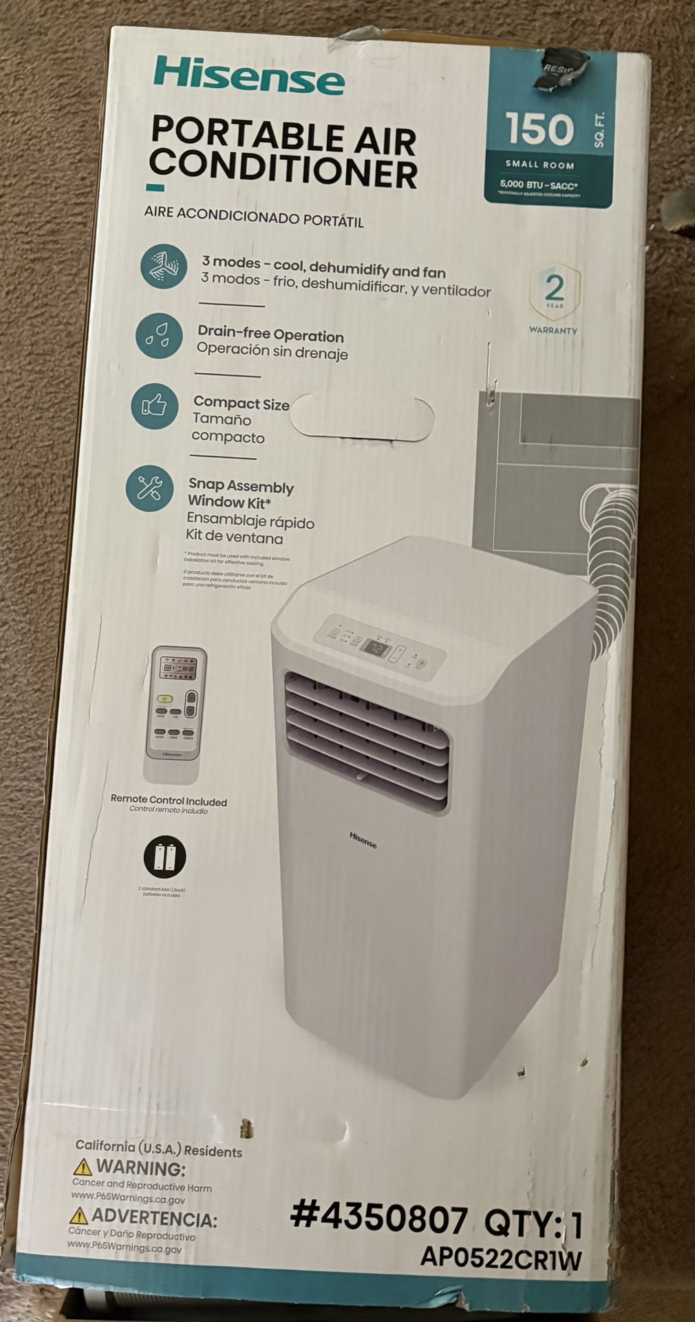 Used Like New Portable Air Conditioning Unit