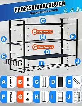Wall Mounted Power tool rack, 