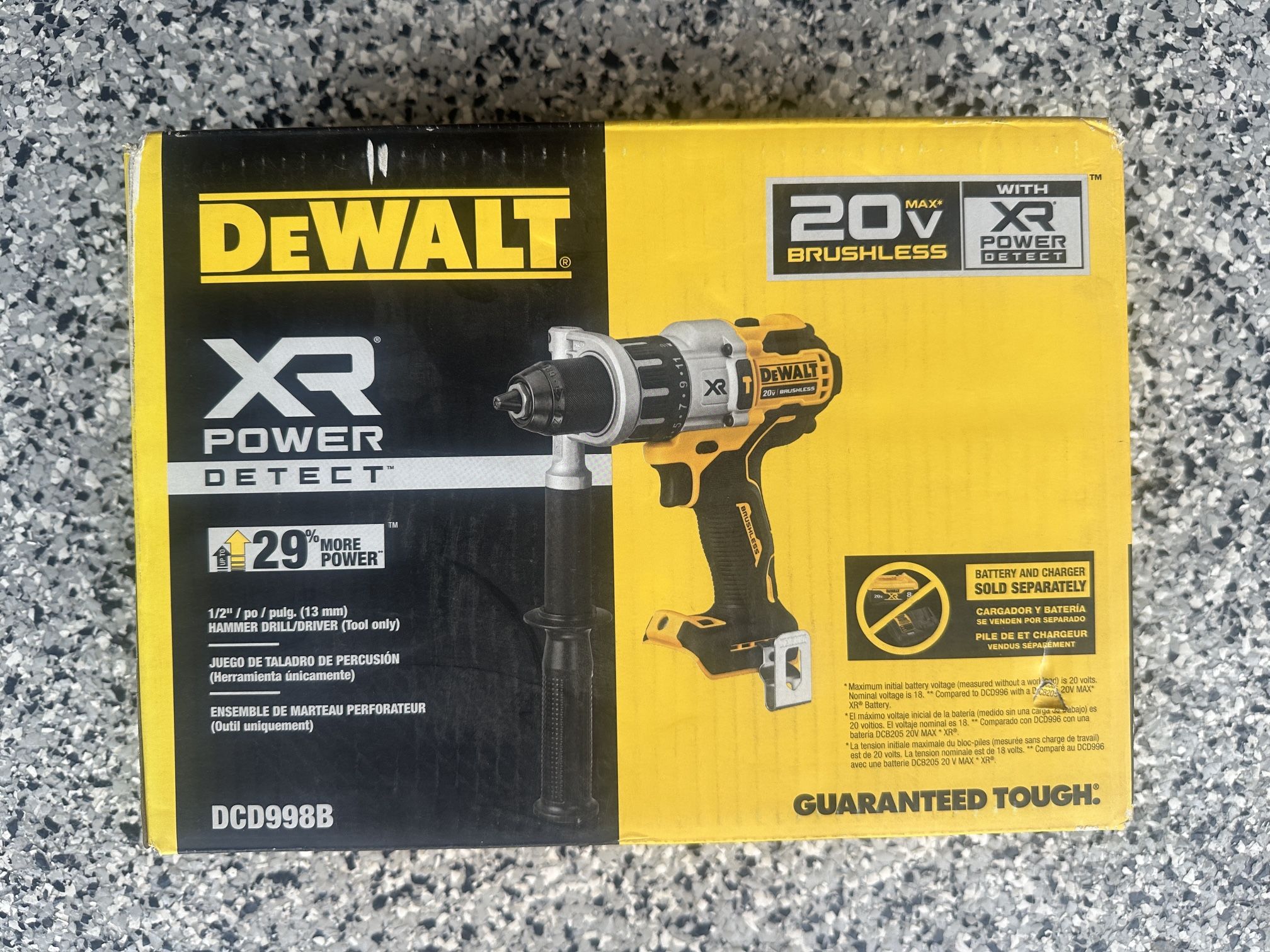 DEWALT 20V MAX XR Cordless Hammer Drill, Power Direct, Tool Only