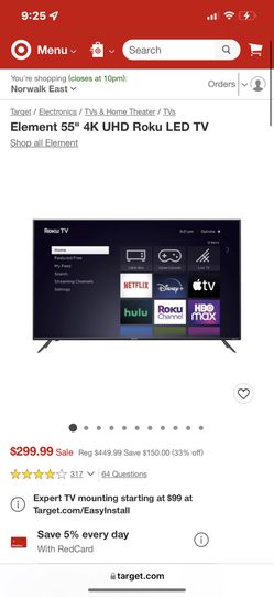 Element 55” Roku Tv