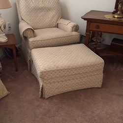 Clean Nice Comfortable Chair with ottoman Included
