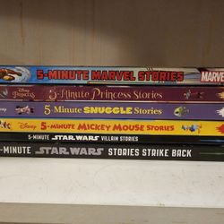 6 Disney Large 5 Minute Multi Story Books 
