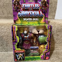 MATTEL MASTERS OF THE UNIVERSE X TMNT, TURTLES OF GREYSKULL SPLINTER-SKULL