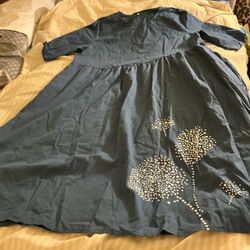 Casual Blue Dress 5xl