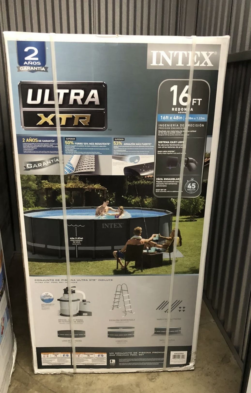 Intex 26325EH 16Ft x 48In Ultra XTR Frame Above Ground Swimming Pool Set w/ Pump