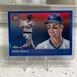 2025 Topps Chrome Platinum MARK GRACE #383 Blue Prizm Refractor Cubs Color Match