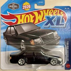 2026 Hot Wheels XL 1991 MERCEDES BENZ 500 E Black 1:43 Scale Mix 2 B Case