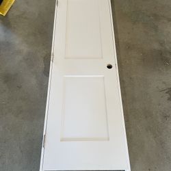 BUILDERS CHOICE28 in. x 80 in. Left-Handed 2-Panel Shaker Solid Core Primed Pine Wood Single Prehung Interior Door