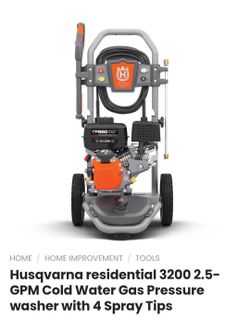 New Huskavarna 3200psi Pressure Washer