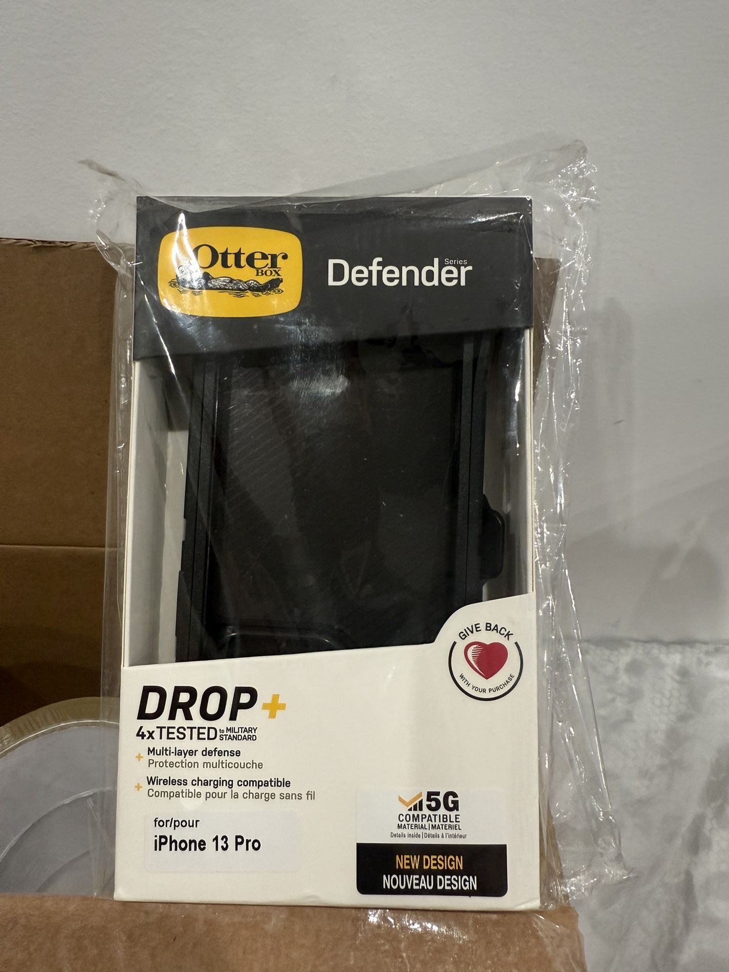 OtterBox iPhone 13 Pro (ONLY) Defender Series Case - Black, Rugged & Durable, with Port Protection, Includes Holster Clip Kickstand