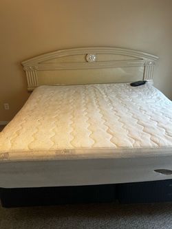 King Size headboard mattress and box spring