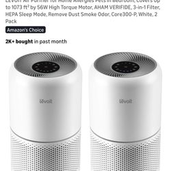 Levoit Air Purifier 2-pack White