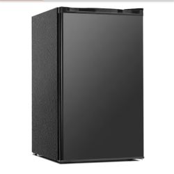17.5 in 3.2 cu. ft. Mini Refrigerator with Freezer, Reversible Door, Dual-Zone Control and LED in Black