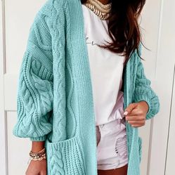 CASUAL KNIT LONG SLEEVE CARDIGAN 