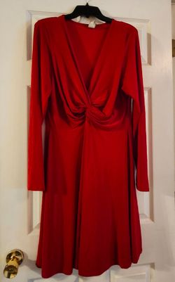 Libian Red Long Sleeve Dress, Size 2X