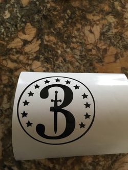 3% vinyl decal