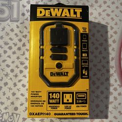 DeWalt 140-Watt Portable Car Power Inverter with Dual USB Ports