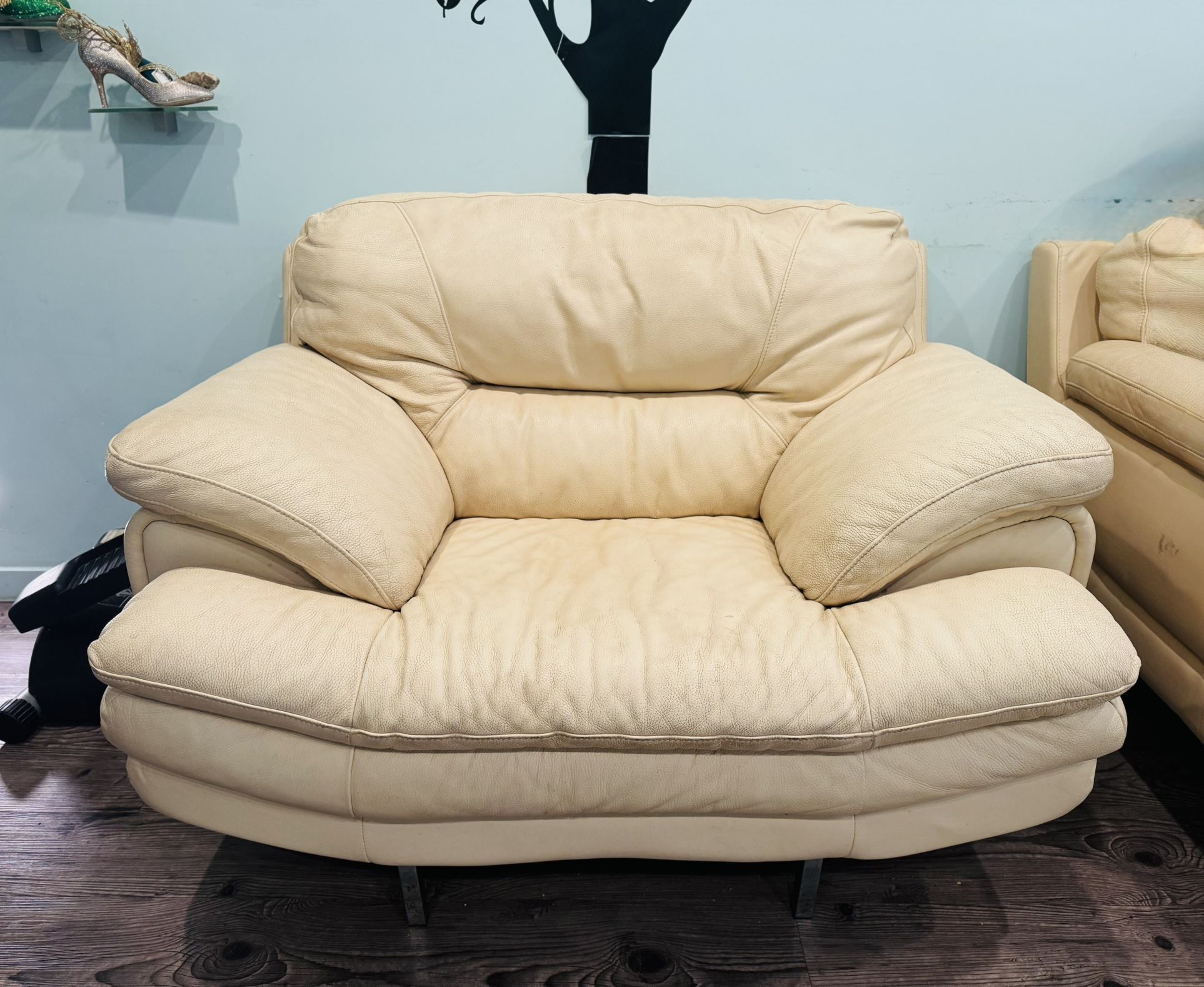 REAL LEATHER sofa/armchair