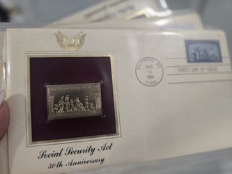 22 K Gold Replica Stamps From 1985