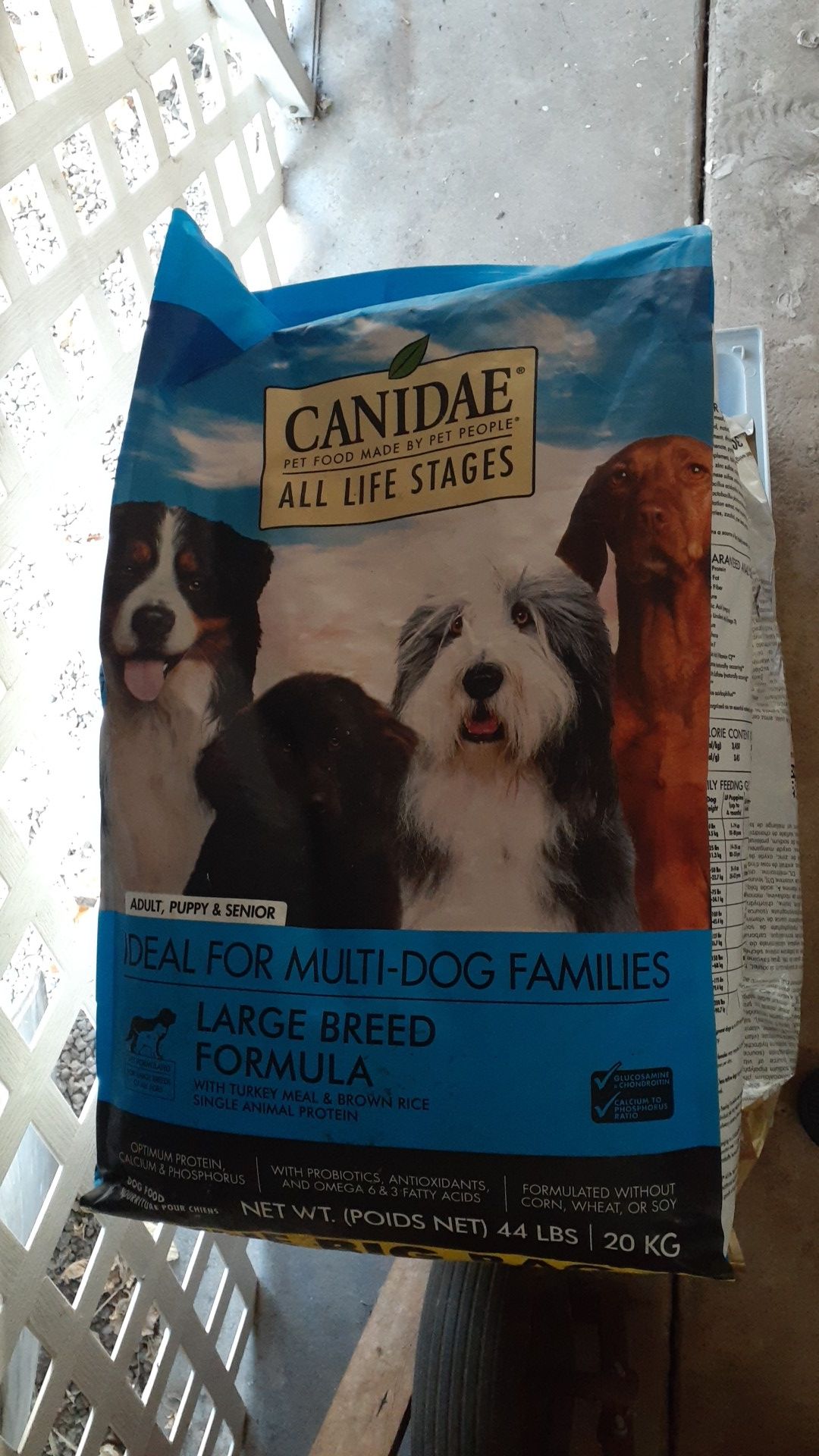 Canidae large breed dog food 44 lbs
