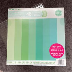 Scrapbook Paper Sheets Booklet (Mints, Greens,etc)