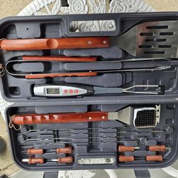 BBQ Grilling Set with Digital Thermometer