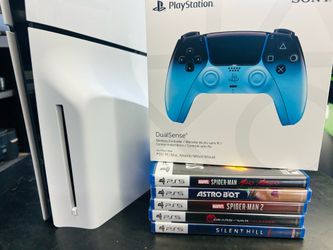 Playstation 5 Slim Version + Disk Drive + Games + New Controller - $600 - Clean + Tested - 6 Month Warranty