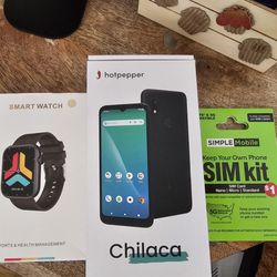 4g Phone Unlocked With Simple Mobile Sim Kit And Smart Watch Included