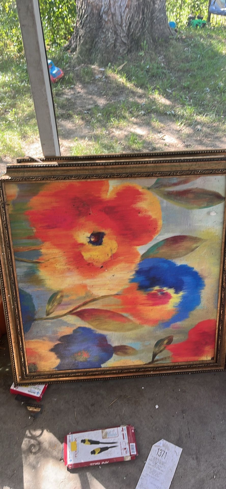 Ikat Florals Set Of 2 Art Works