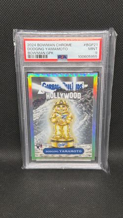 2024 Bowman Chrome Yoshinobu Yamamoto Dodging Yamamoto GPK PSA 9 Rookie RC MVP