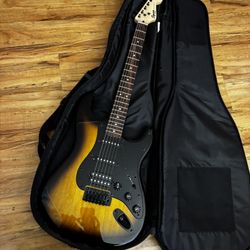 Squier Bullet Stratocaster electric guitar in a sunburst finish