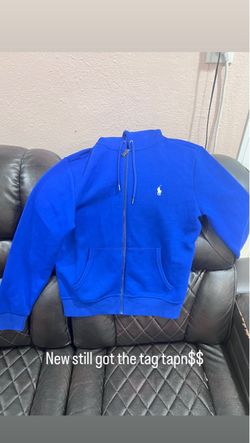 Blue polo sweater